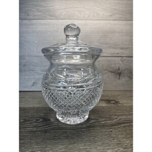VINTAGE Waterford Cut Crystal Glandore Ginger Jar W/Lid 9.5"H Ireland